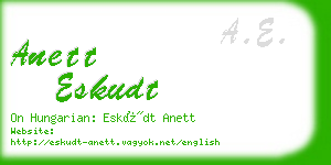 anett eskudt business card